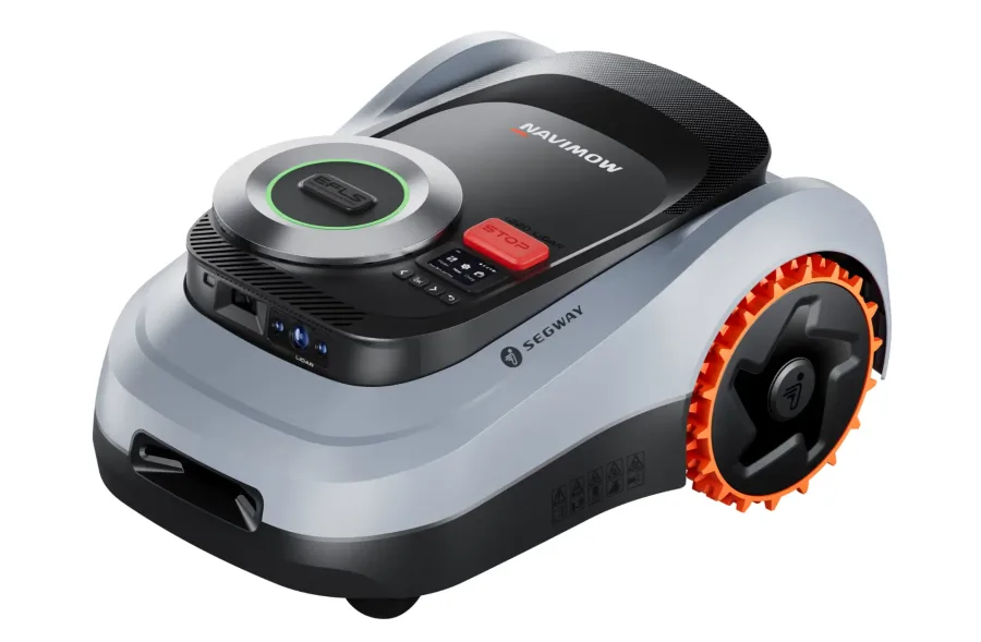 Segway Navimow i220E LiDAR Pro robotgräsklippare med orange drivhjul